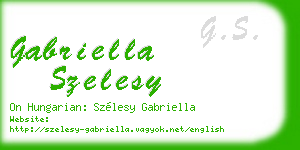 gabriella szelesy business card